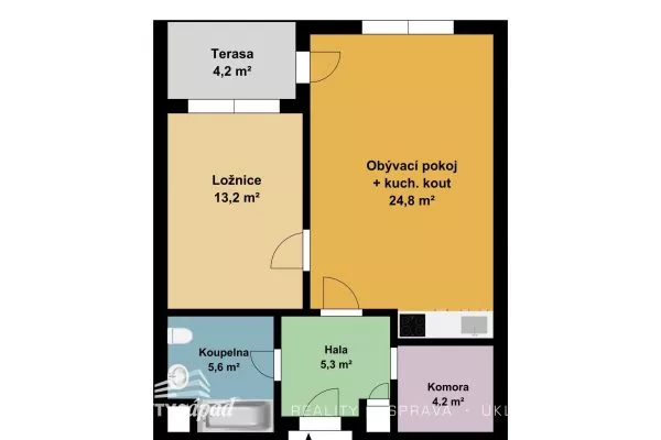 Prodej byty 2+kk, 80 m2 - Praha - Modřany
