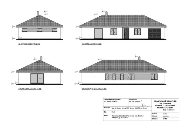 Prodej nadstandardního rodinného domu 149 m2, pozemek 830 m2 v obci Osek u Rokycan